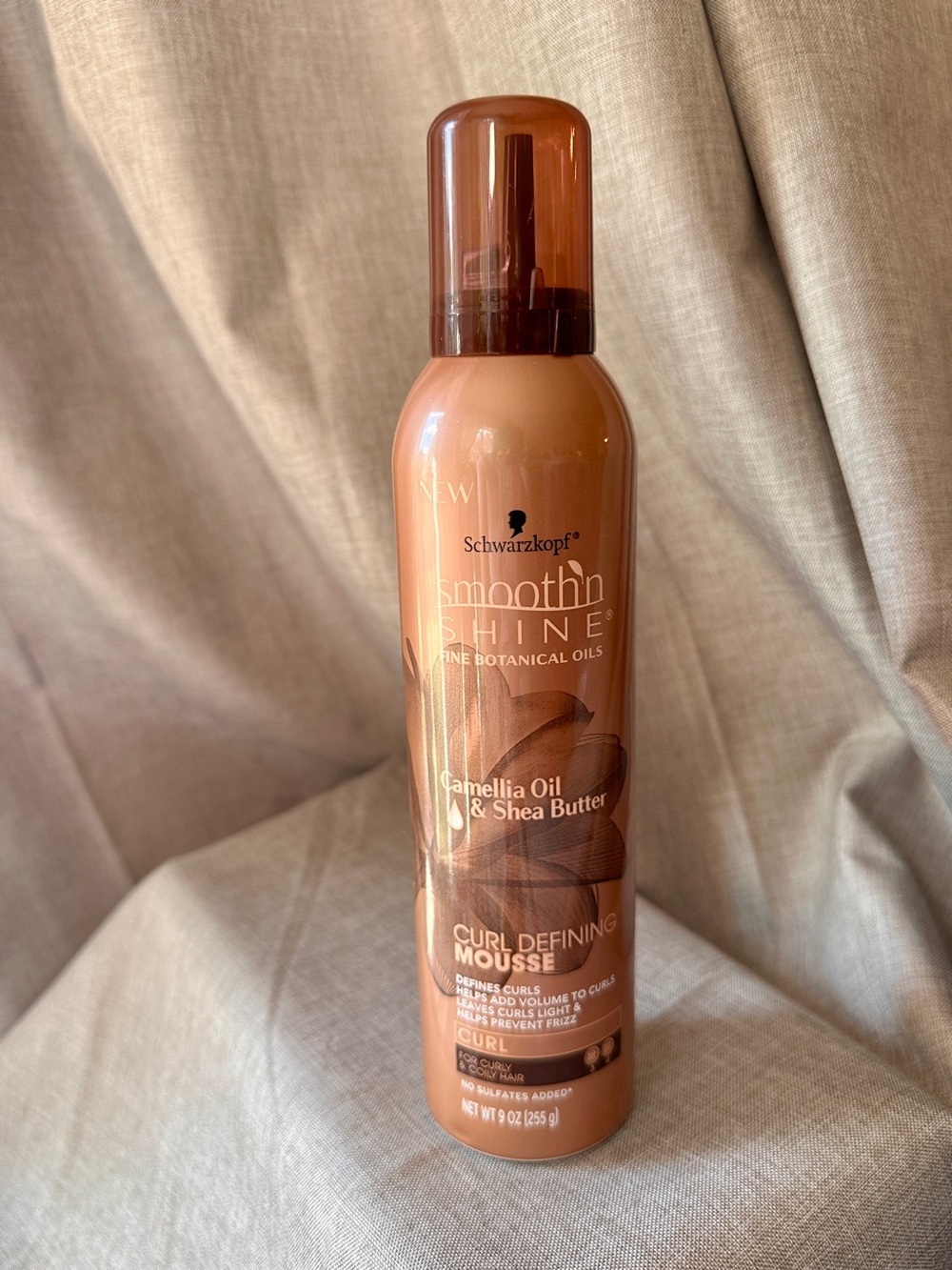 Schwarzkopf Smooth ‘n Shine Camellia Oil Shea Butter Curl Defining Mousse 9oz